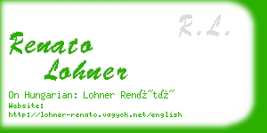 renato lohner business card